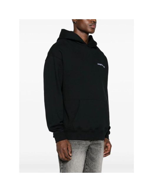 AWAKE NY Schwarzer bestickter logo hoodie pullover in Black für Herren
