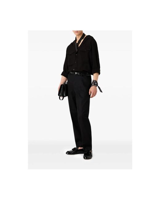 Emporio Armani Black Suit Trousers for men