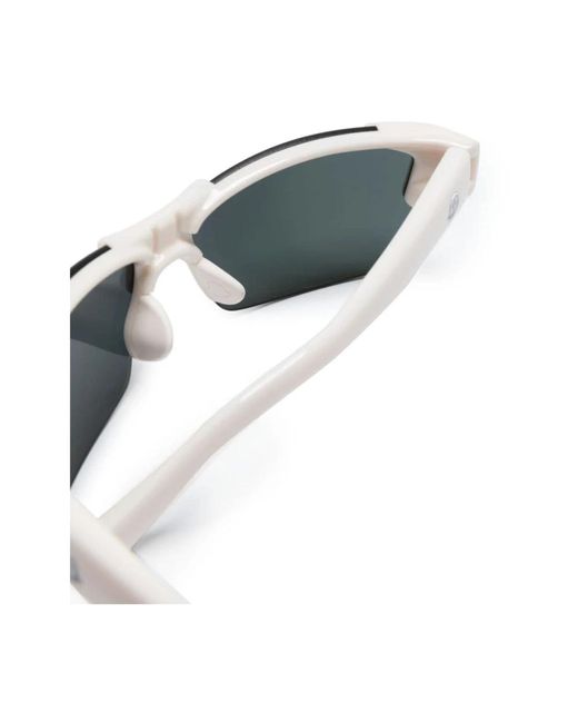 Moncler White Weiße sonnenbrille mit originalzubehör