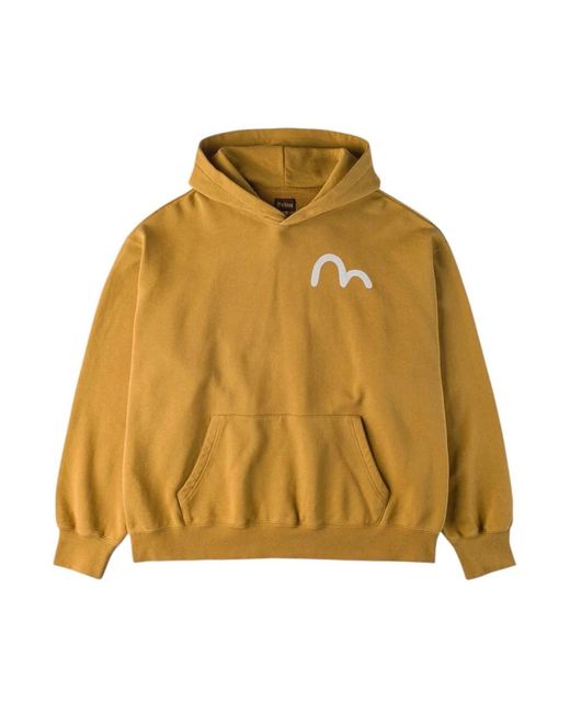 Hoodies Evisu de hombre de color Yellow