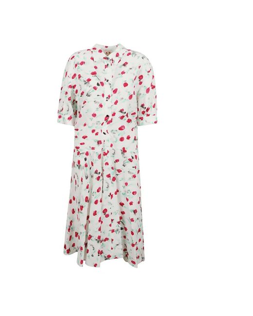 Marni Midi Jurk in het White