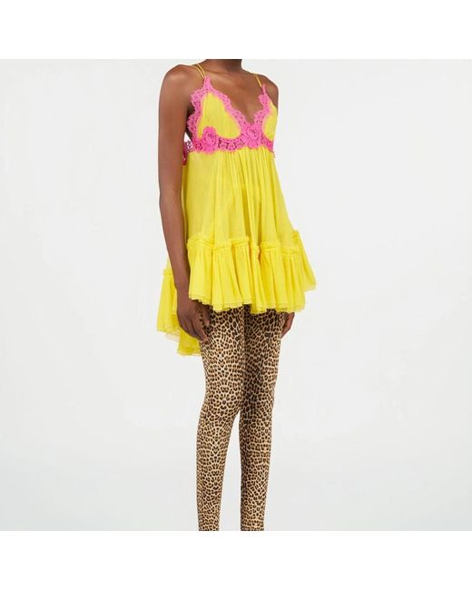 Roberto Cavalli Yellow Party Dresses