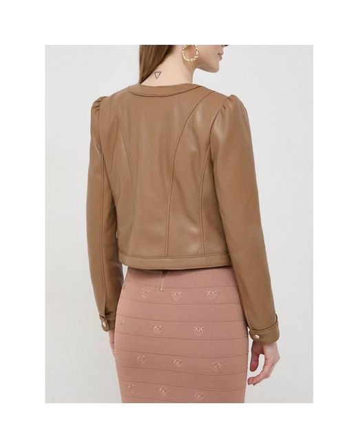 Guess Brown Leather Jackets