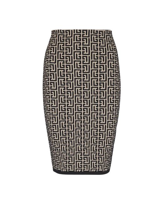 Balmain Black Monogram Strickrock