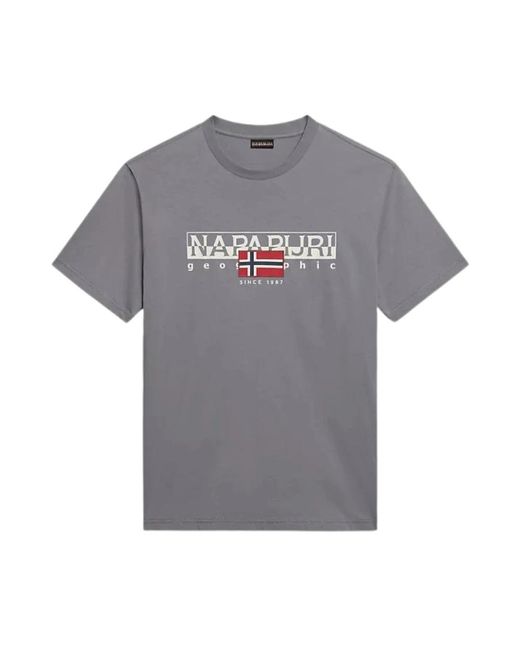 Napapijri Gray T-Shirts for men