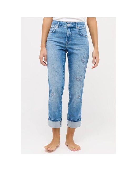 ANGELS Blue Schmetterling crop top