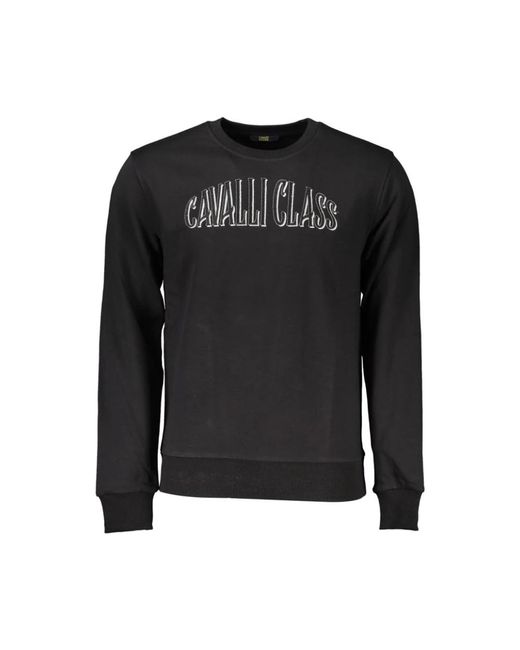 Roberto Cavalli Baumwollpullover in Black für Herren