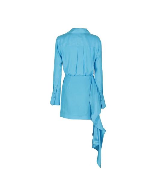 GAUGE81 Blue Elegantes seidenkleid gravia