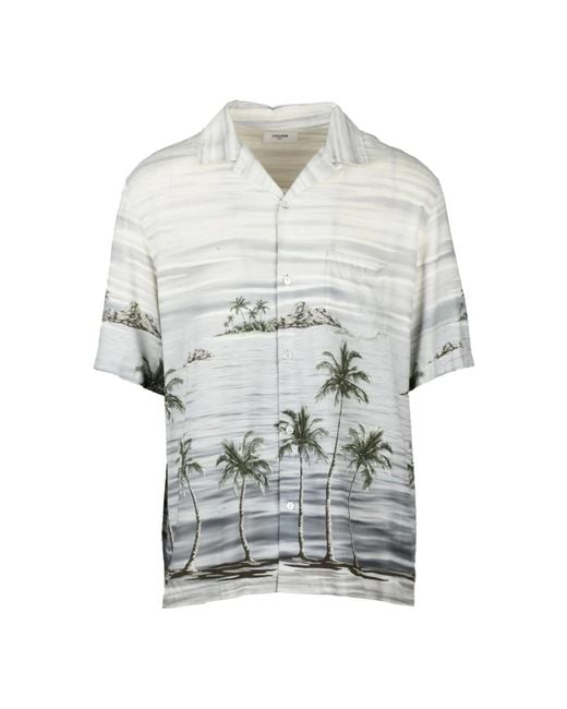 Céline Gray Short Sleeve Shirts for men