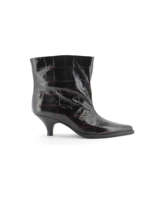Elena Iachi Black Heeled Boots