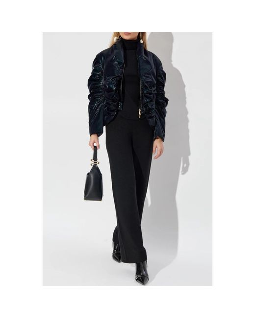 Cult Gaia Jassen ,Blauw ,Leer Jas Evander in het Blue