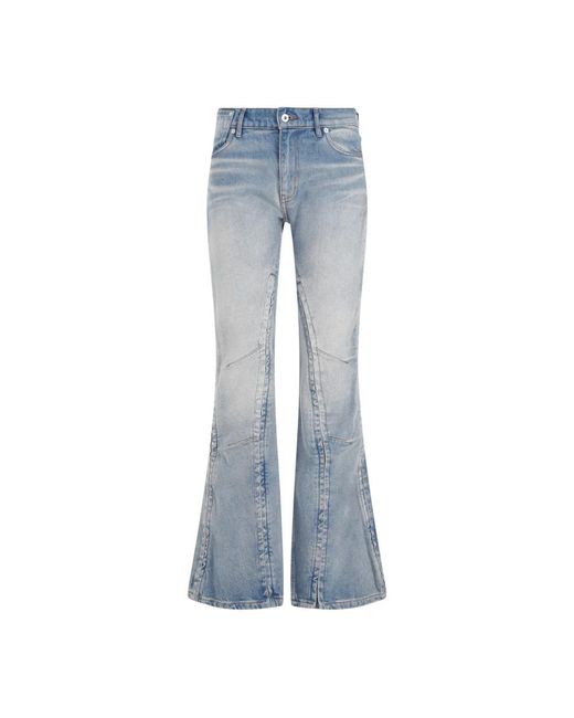 Y. Project Blue Hook and eye slim jeans