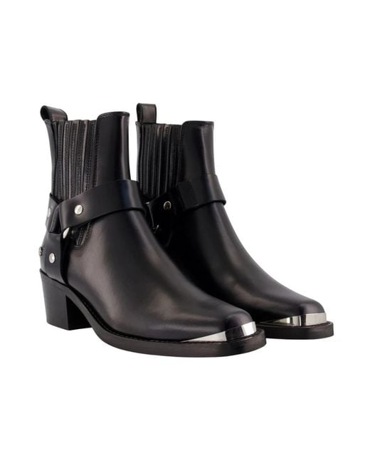 Anine Bing Black Cowboy & Biker Boots