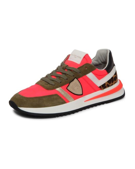 Philippe Model Red Sneakers