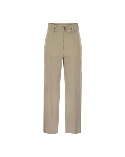 Brunello Cucinelli Natural Wide Trousers