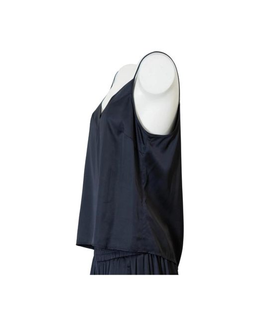 Peserico Blue Sleeveless Tops