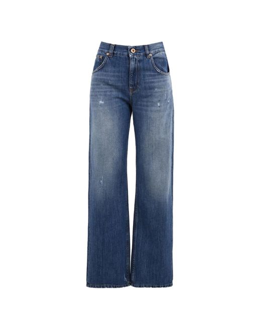 Aspesi Jeans ,Blauw ,Denim Denim 5-Pocket Straight Leg Broek in het Blue