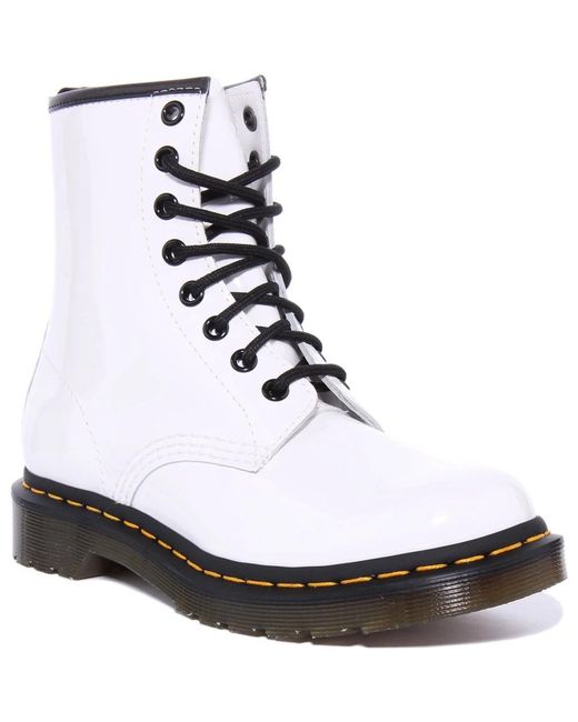 Dr. Martens White Lace-Up Boots