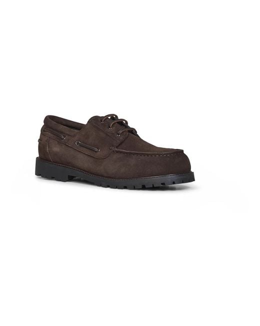 Studio Nicholson Brown Boat Shoes for men