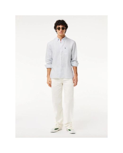 Lacoste White Casual Shirts for men