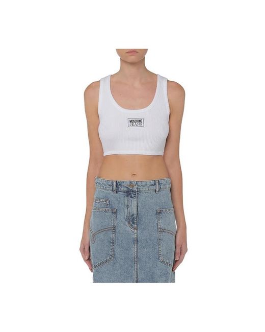 Moschino White Sleeveless Tops