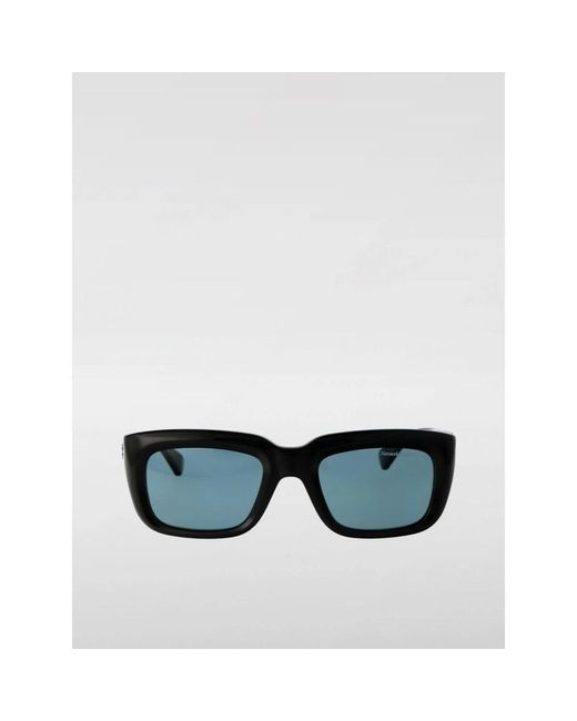 Alexander McQueen Schwarze Eckige Sonnenbrille in Black für Herren