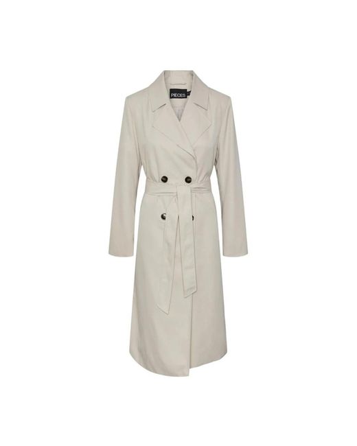 Pieces Gray Trench Coats