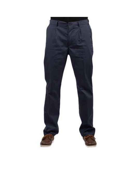 Straight Trousers Brooksfield de hombre de color Blue