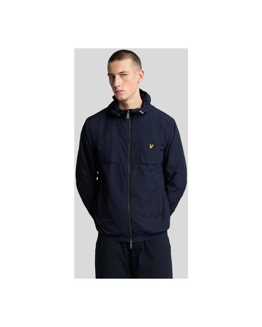 Lyle & Scott Jassen ,Blauw ,Nylon Lichtgewicht Ripstop Jas in het Blue voor heren