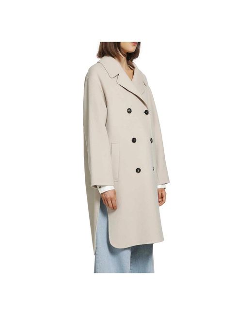 Max Mara Natural Double-Breasted Coats