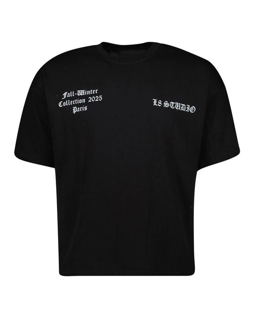 L8 Studio Tops ,Zwart ,Katoen Passion Du Christ T-Shirt in het Black voor heren