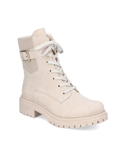 Rieker Natural Lace-Up Boots