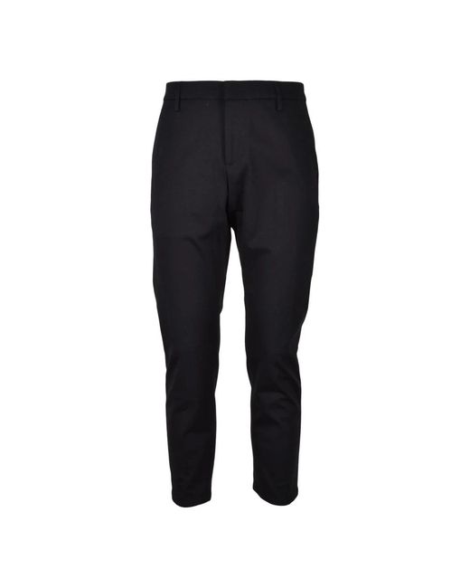 Dondup Black Slim-Fit Trousers for men