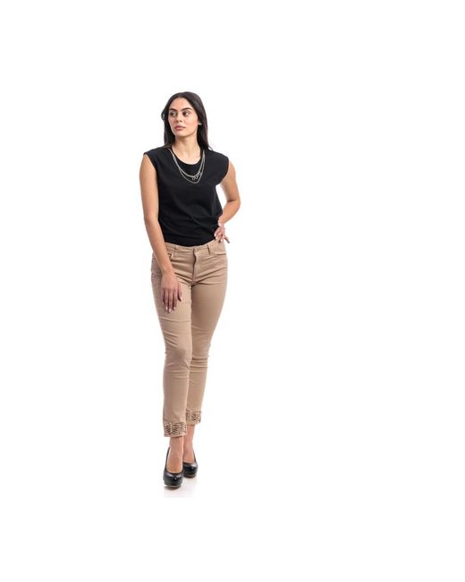 Liu Jo Brown Cropped Trousers