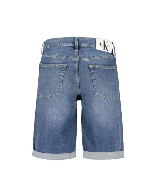 Calvin Klein Blue Denim Shorts for men