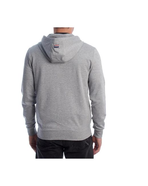 U.S. POLO ASSN. U. Polo Assn. ,Hoodies & Sweatvesten ,Grijs ,Katoen Hoodie Met Rits En Sportieve Erfgoed in het Blue voor heren