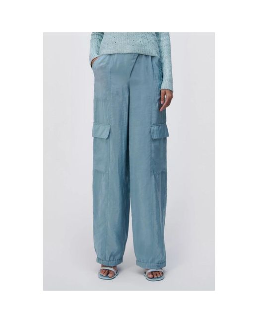 Jonathan Simkhai Blue Wide Trousers