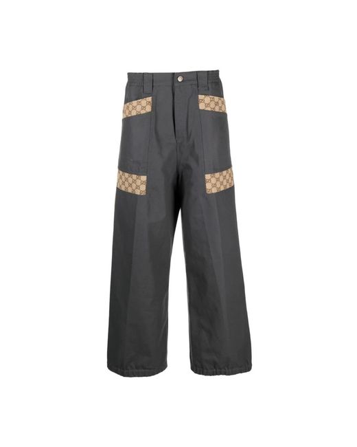 Gucci Gray Wide Trousers for men