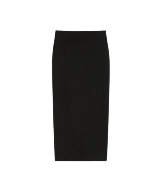 Max Mara Solivi Midi Rok in het Black