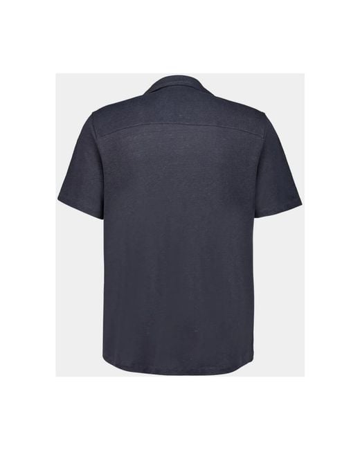 Majestic Filatures Blue Short Sleeve Shirts for men