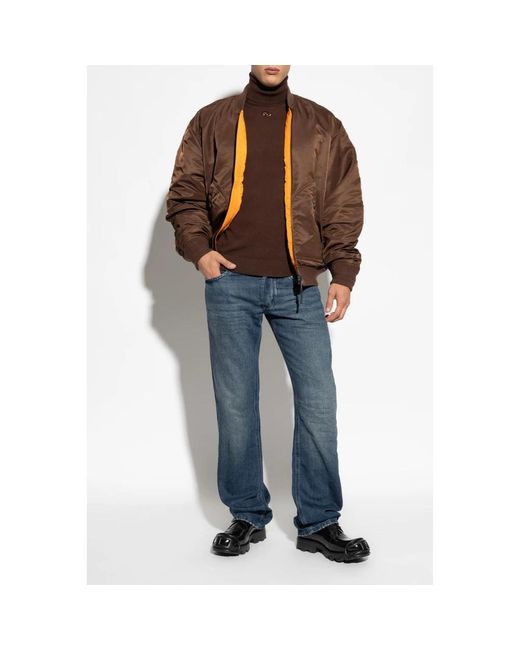DIESEL Brown Bomber Jackets for men