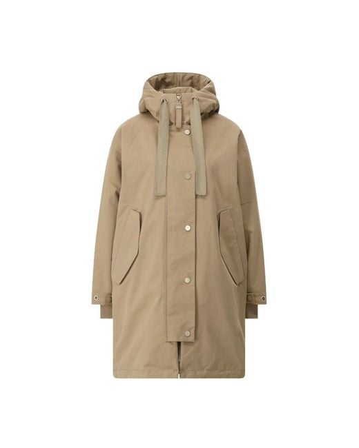 G Lab Jassen ,Bruin ,Oversized Parka Met Stijl En Functie in het Natural