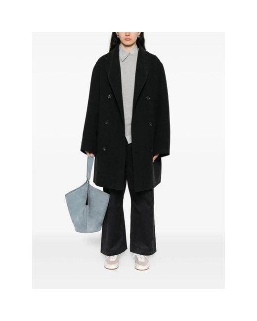 Sofie D'Hoore Black Double-Breasted Coats