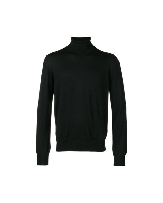 Barba Napoli Black Turtlenecks for men