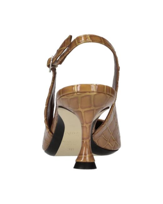 N°21 Brown Leder Slingback Pump