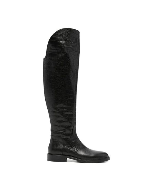ADRIANNA FERETTI Black Over-The-Knee Boots