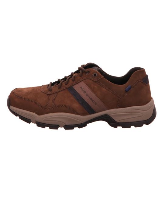Gabor Nubuck Schnür-Sneaker in Brown für Herren