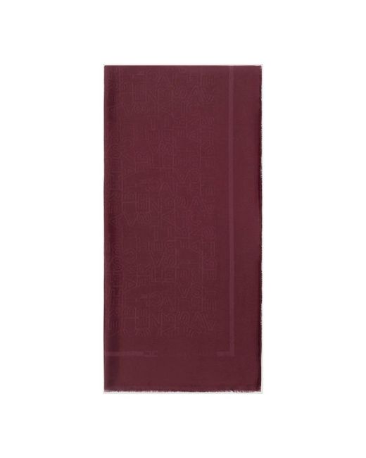 Elisabetta Franchi Red Jacquard Scarf