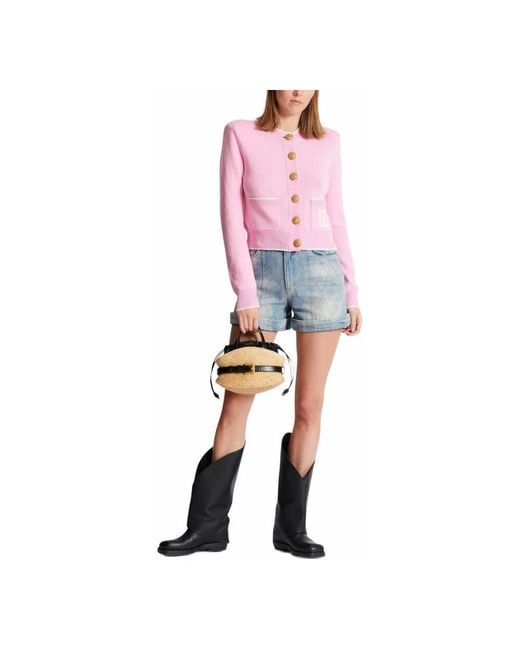 Cardigans di Balmain in Pink