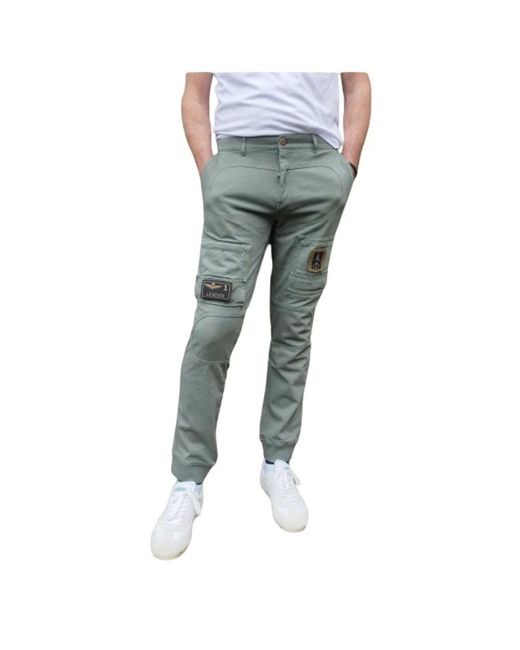 Aeronautica Militare Blue Slim-Fit Trousers for men